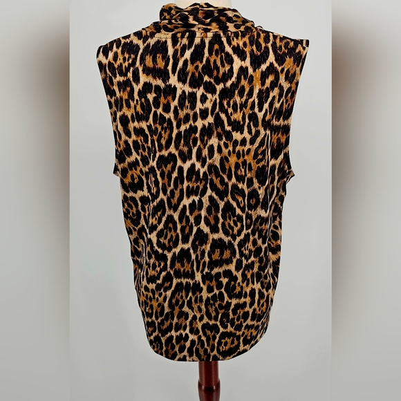 Anne Klien Leopard print Blouse Size XL - Picture 4 of 6